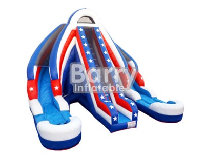 Double Lane Inflatable Giant Water Slide With Climbing Stairs BY-GS-015